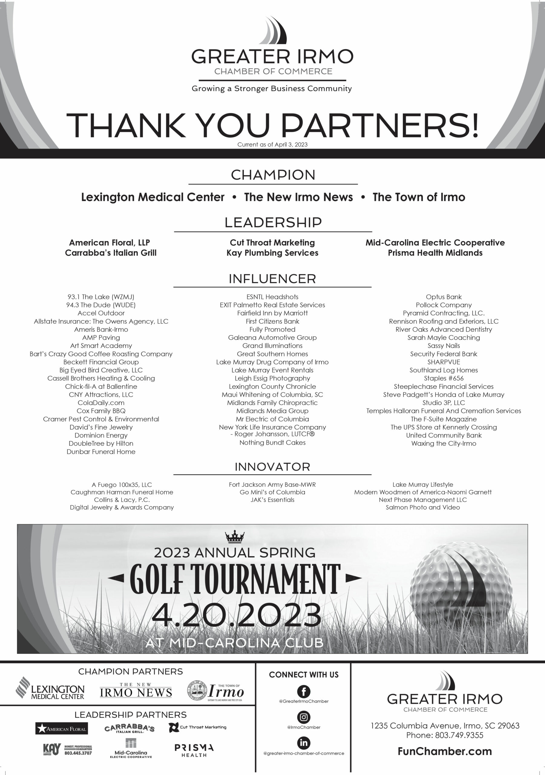 Thank you April 2023 Featured Partners